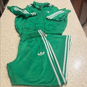 Adidas Green Track Suit